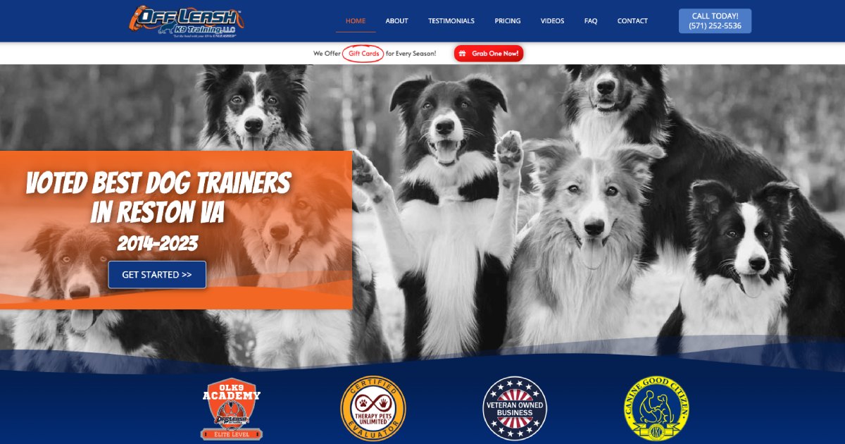 Dog Training In Reston Virginia - Off Leash K9 Training